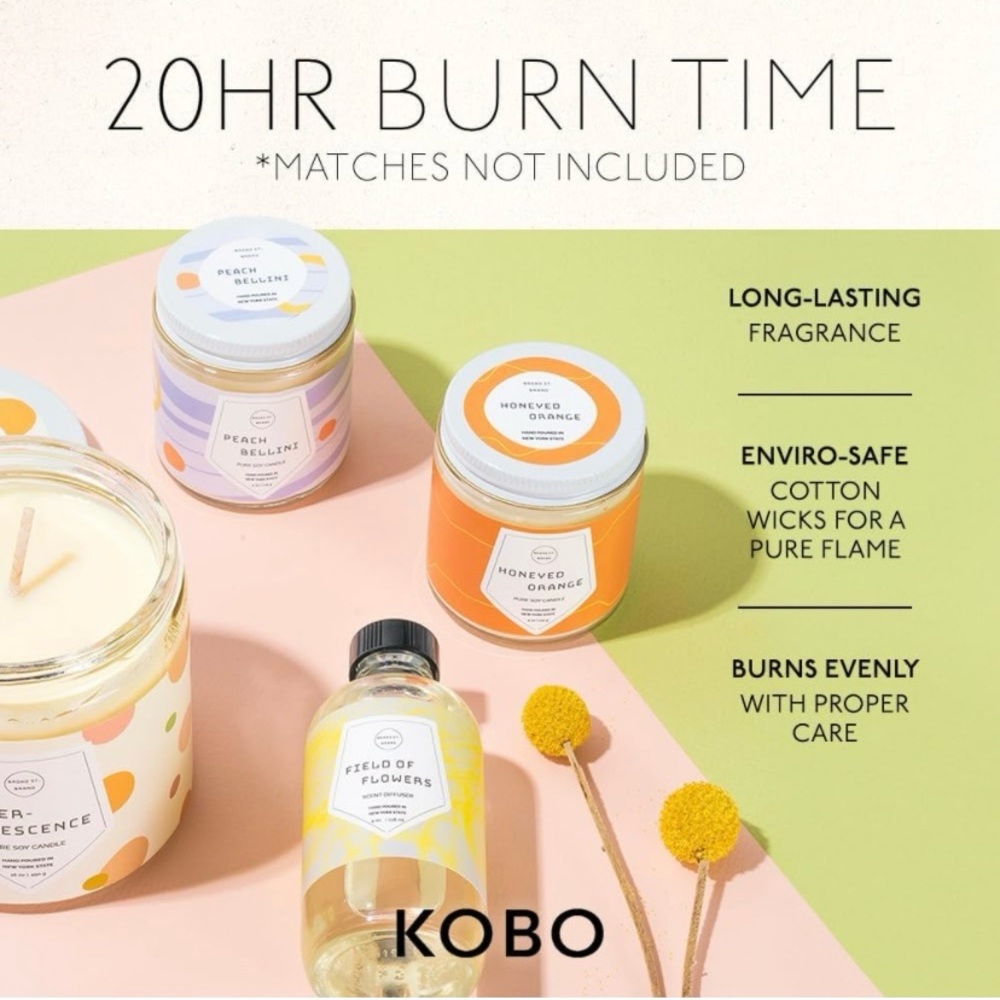 🎅🏻 SALE! KOBO Honeyed Orange Candle (4 oz) | 100% Pure Soy Candle with a topper - Picture 5 of 10